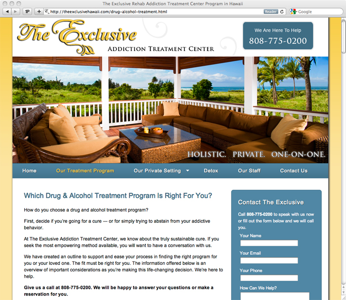 The Exclusive Hawaii Addiction Treatment Center