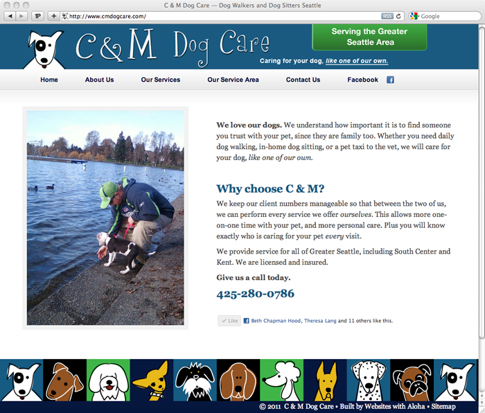 C & M Dog Care Website
